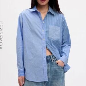 GAP Blue and White Striped “The Big Shirt”